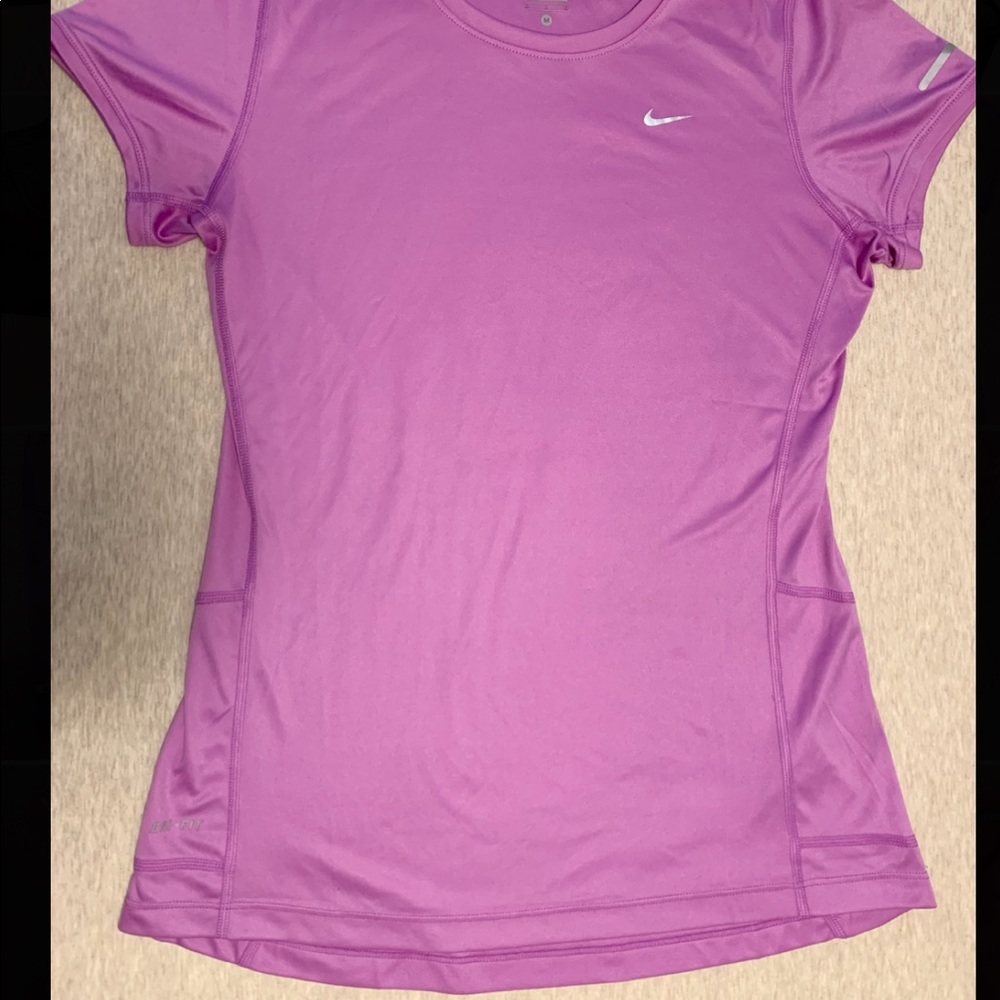 Women’s Nike purple running dry fit short sleeve size medium